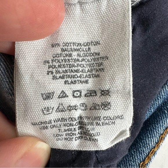 Free People Fringe Crop Jeans Medium Wash Size 31 Cropped Raw Hem Straight Leg - Picture 8 of 8